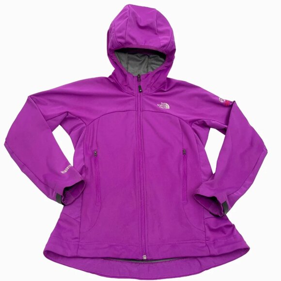 The North Face Windstopper Summit Purple Hooded Soft Shell Zip Jacket Women's M - Picture 1 of 11
